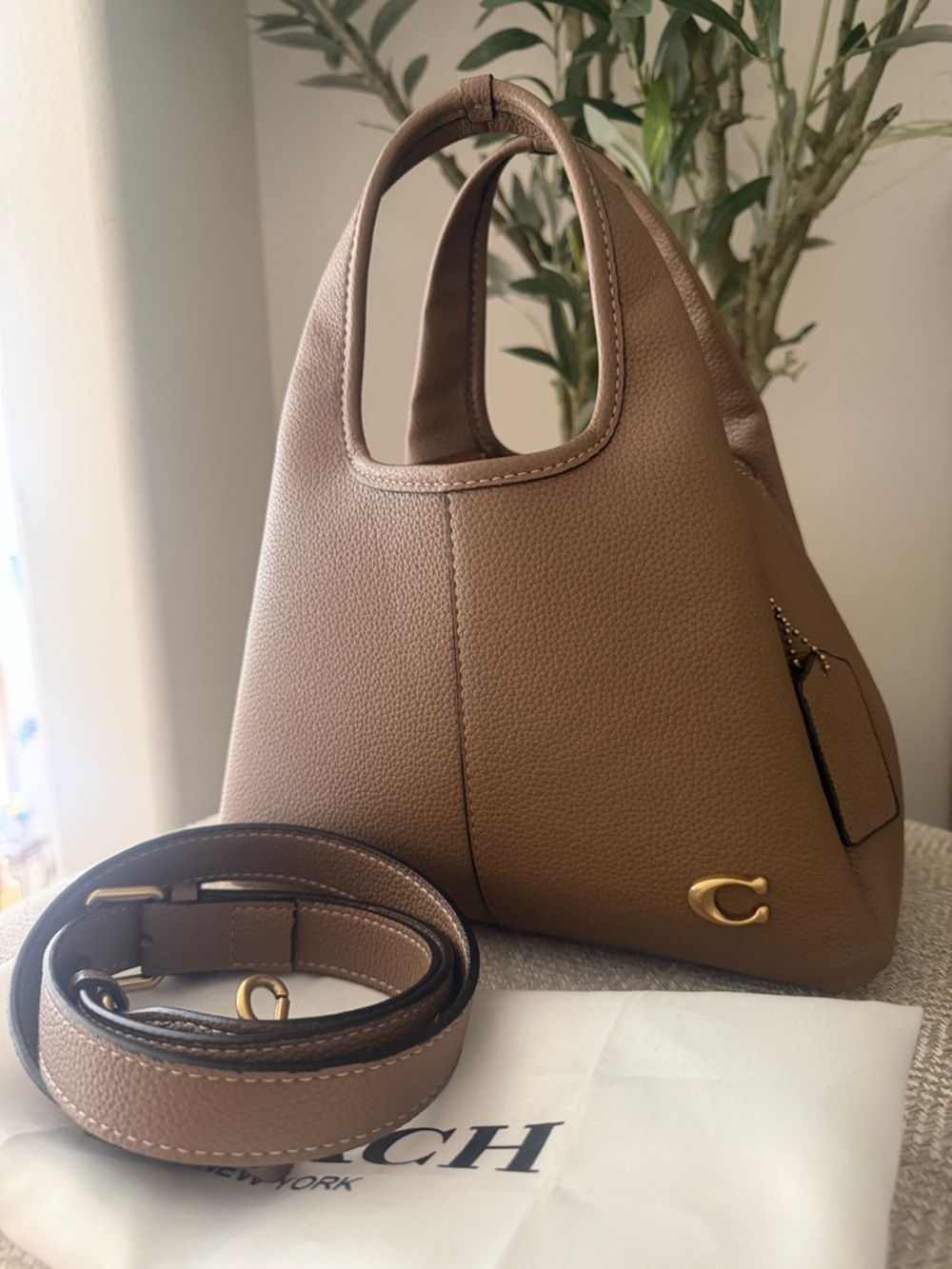 Coach Lana Shoulder Bag 23 in Brass Dark Stone Color - Picture 2 of 14